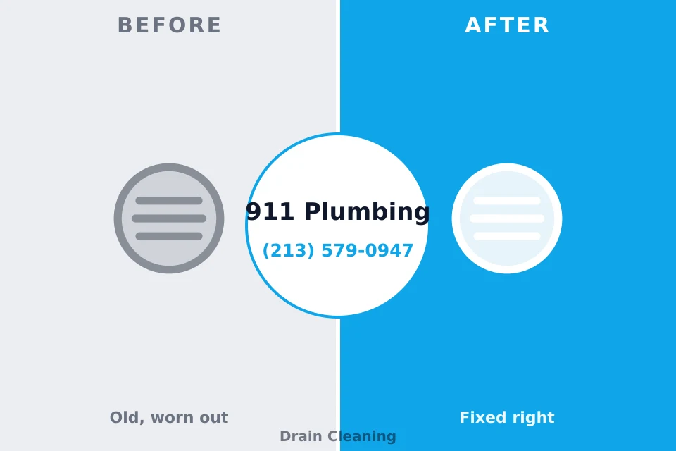 Before and after: plumbing repair Sloan, NY